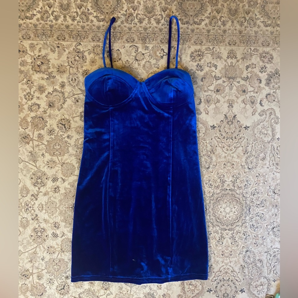 Forever 21 Royal Blue Velvet Dress